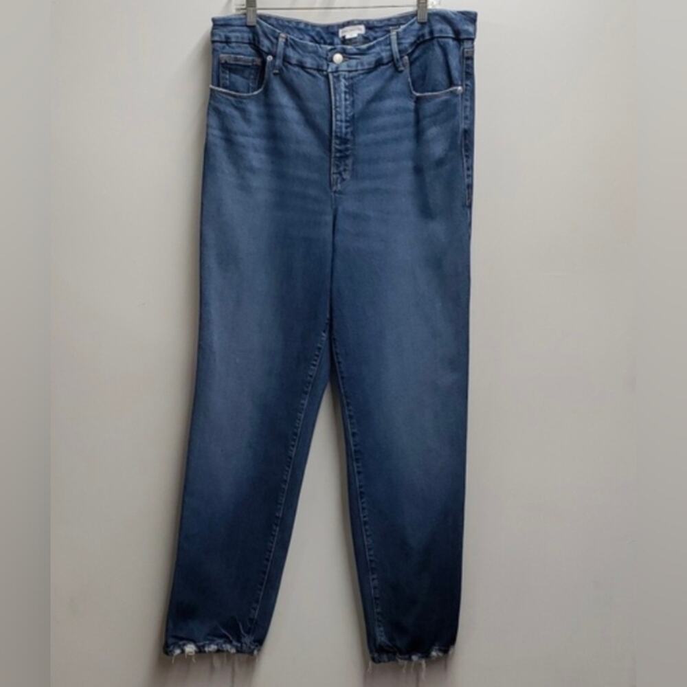 Good American Good Boy Straight Leg Super High Rise Jeans Women's Size 16